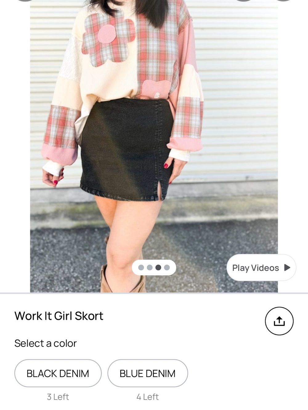 Work It Girl Black Denim Mini Skirt